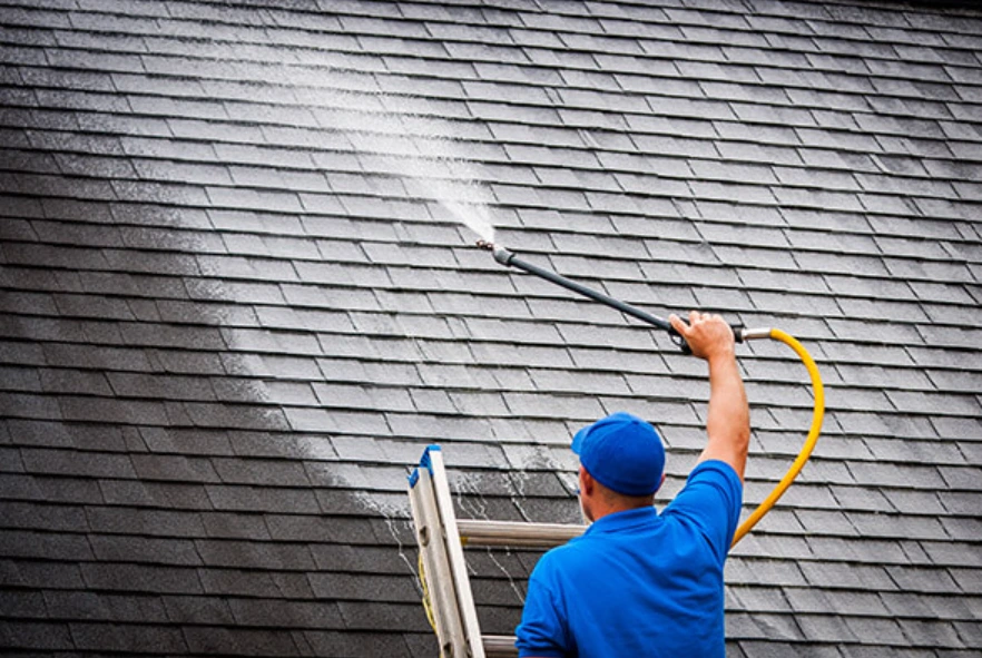 Expert commercial building exterior cleaning to maintain a professional look.