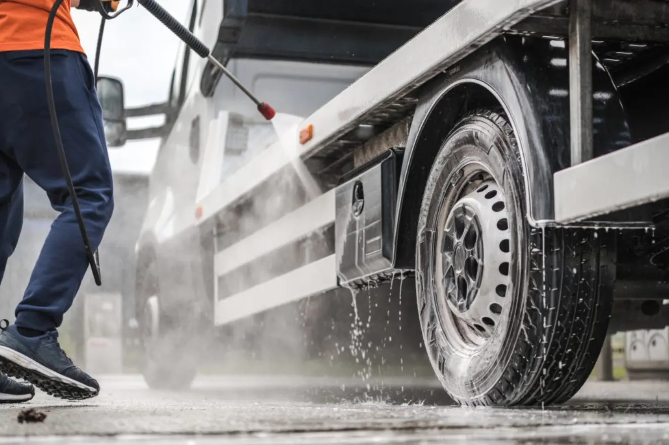 Wipeout Pressure Washing & Staining provides expert fleet and mobile truck washing in Grand Blanc, MI, keeping commercial vehicles clean, presentable, and well-maintained.